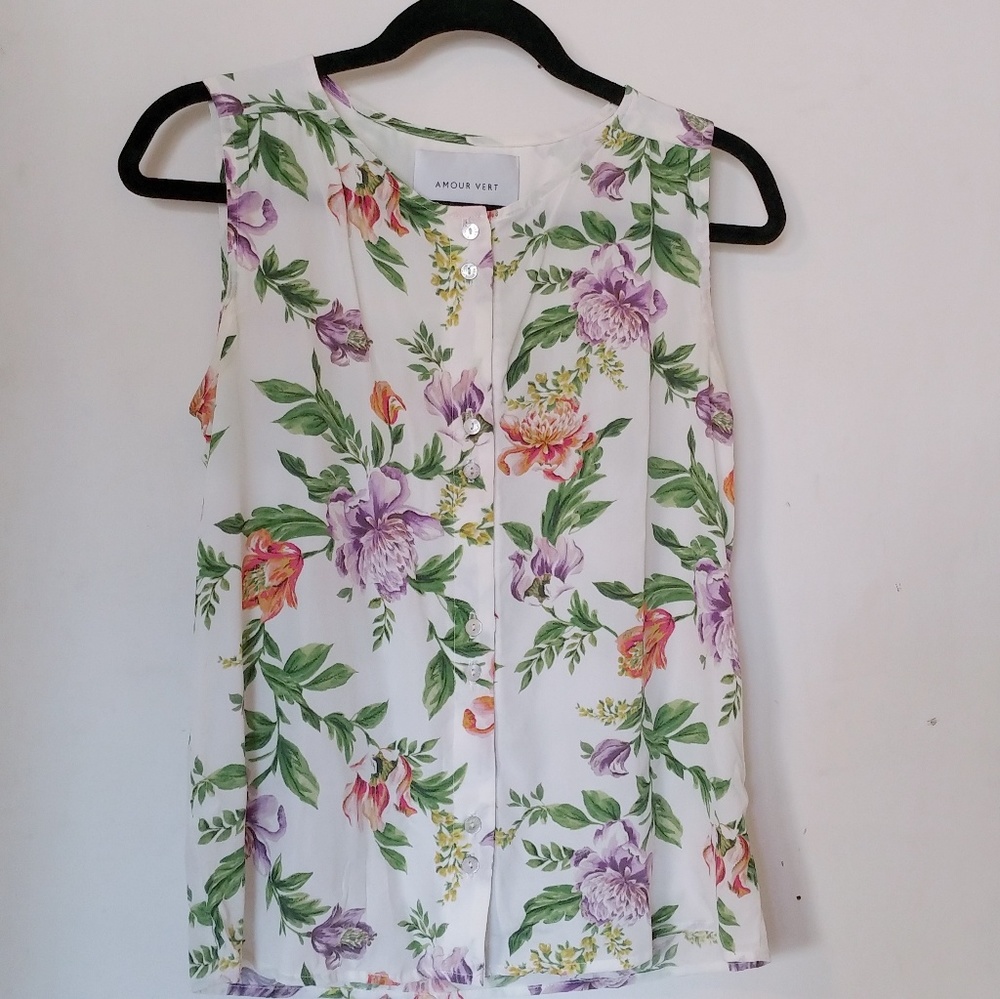 [Amour Vert] Anik sleeveless silk Blouse